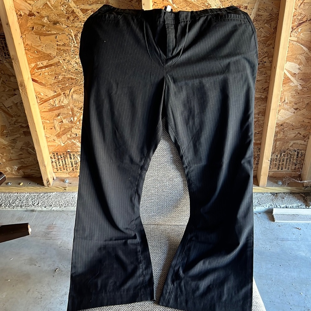 Black slacks wide leg
